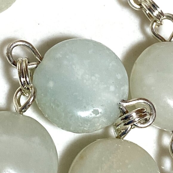 Genuine Pale Green Serpentine Necklace, Cute Dog Person Paw Print  + Gemstone - Picture 7 of 13